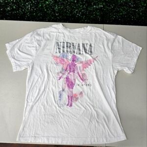 Women's Nirvana Band Tee - Grunge Revival - Vintage Vibes! Size small